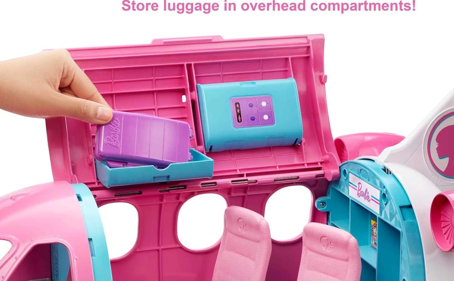 imageBarbie Dreamplane Airplane Toys Playset with 15 Accessories Including Puppy Snack Cart Reclining Seats and More Amazon ExclusiveDreamPlane