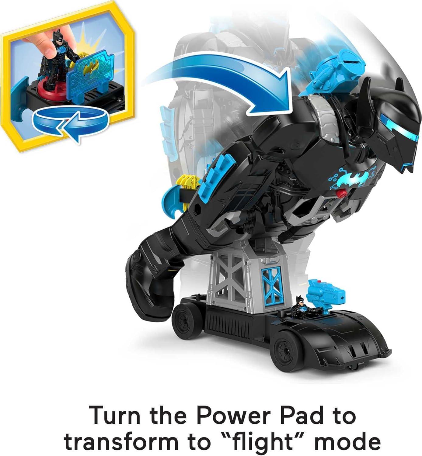 imageFisherPrice Imaginext DC Super Friends Batman Toy BatTech Batbot Playset 2FtTall Robot with Lights amp Sounds for Pretend Play Kids Ages 3 Years