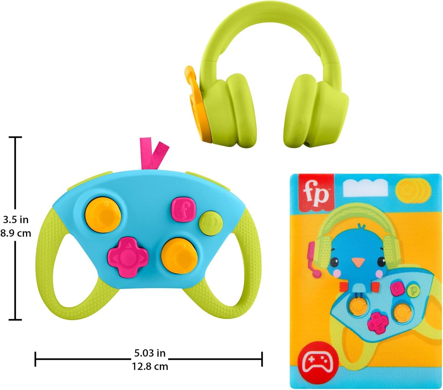 imageFisherPrice Newborn Toys LevelUp Little Gamer Gift Set Baby Rattle Teether amp Crinkle Activities for Infants Ages 3 Months