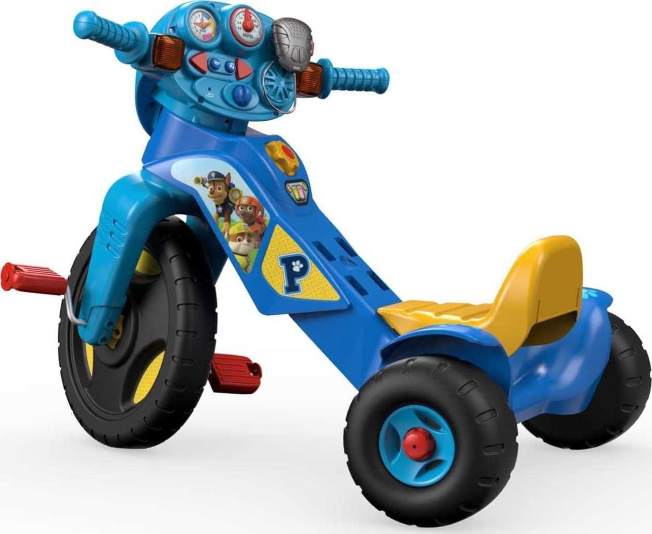 imageFisherPrice Toddler Tricycle Nickelodeon PAW Patrol Lights amp Sounds Trike Toy Bike with Handlebar Grips amp Storage for Outdoor Play Kids Ages 2 YearsPaw Patrol