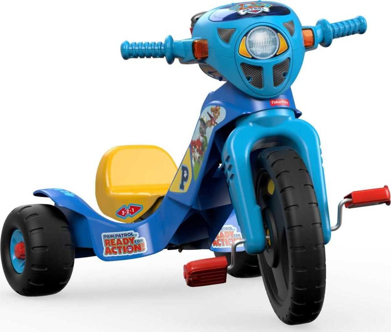imageFisherPrice Toddler Tricycle Nickelodeon PAW Patrol Lights amp Sounds Trike Toy Bike with Handlebar Grips amp Storage for Outdoor Play Kids Ages 2 YearsPaw Patrol