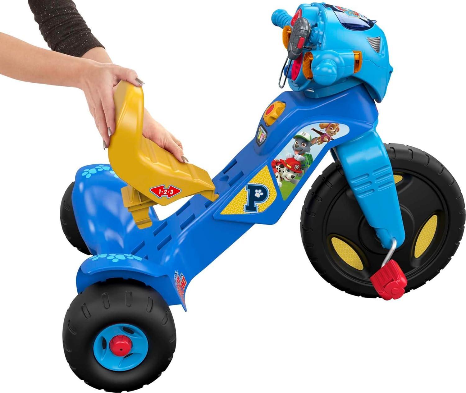 imageFisherPrice Toddler Tricycle Nickelodeon PAW Patrol Lights amp Sounds Trike Toy Bike with Handlebar Grips amp Storage for Outdoor Play Kids Ages 2 YearsPaw Patrol