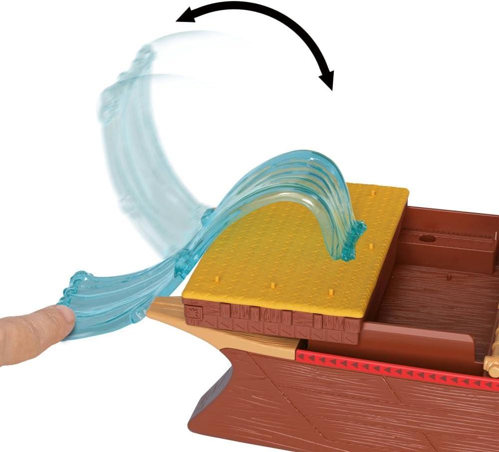 imageMattel Disney Moana 2 Toy Playset with Floating Adventure Canoe Small Doll 1 Character Friend 6 Play Areas amp 10 Accessories