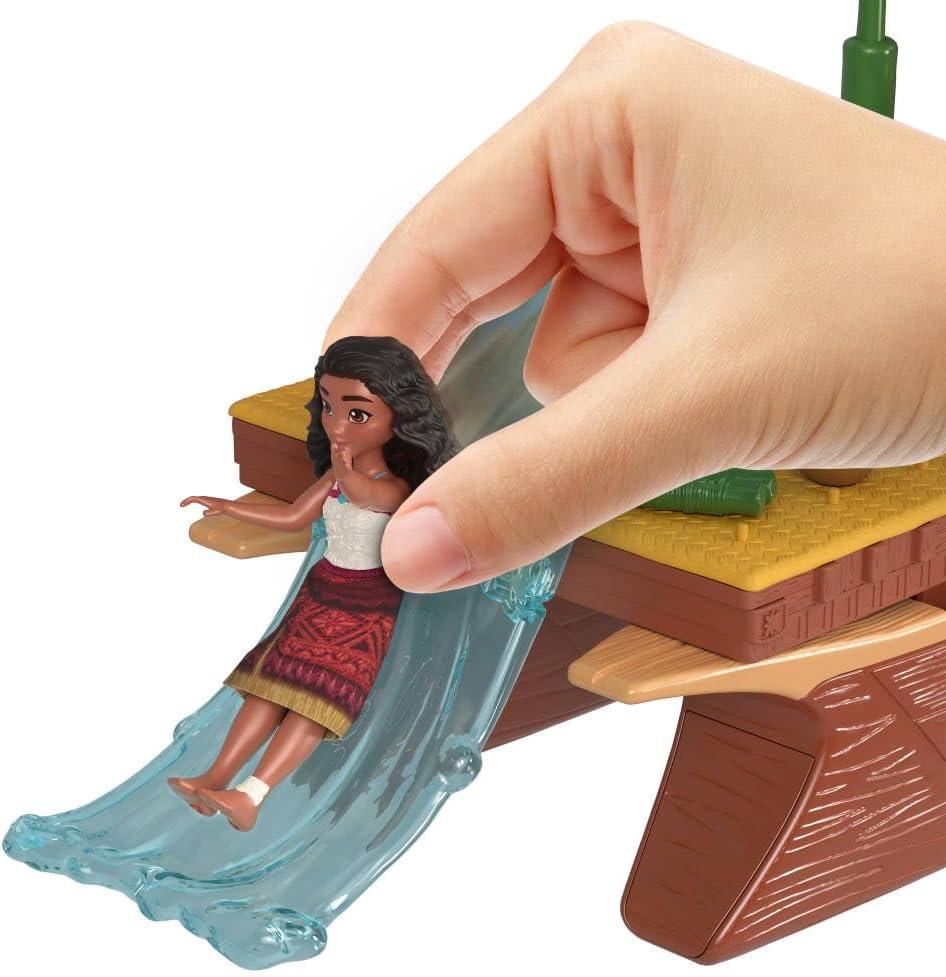 imageMattel Disney Moana 2 Toy Playset with Floating Adventure Canoe Small Doll 1 Character Friend 6 Play Areas amp 10 Accessories