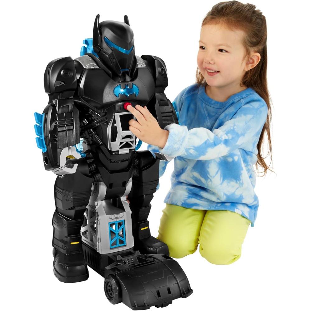 imageFisherPrice Imaginext DC Super Friends Batman Toy BatTech Batbot Playset 2FtTall Robot with Lights amp Sounds for Pretend Play Kids Ages 3 Years