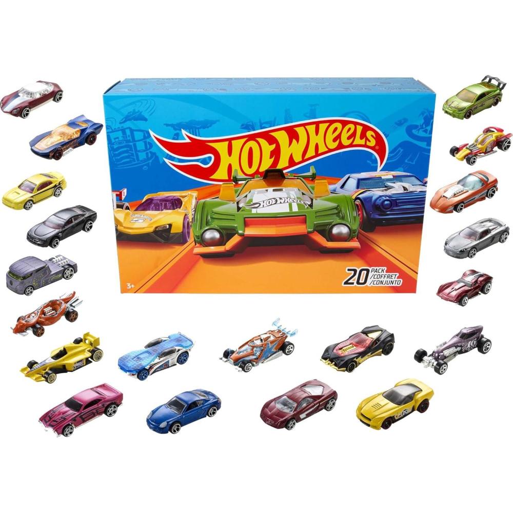 imageHot Wheels Toy Cars amp Trucks 50Pack of 164 Scale Vehicles Individually Packaged Styles May Vary Amazon Exclusive20Pack