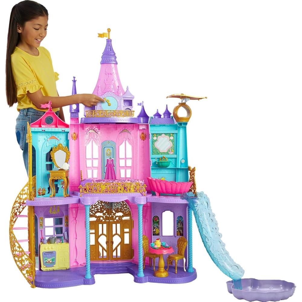 imageMattel Disney Princess Toys Ultimate Castle 4 Ft Tall with Lights amp Sounds 3 Levels 10 Play Areas and 25 Furniture amp Pieces Inspired by Disney MoviesModern