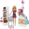 imageBarbie Doll Blonde and Grocery Store with Rolling Cart and Working BeltSupermarket