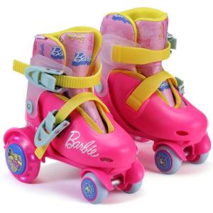 Barbie Kids Trainer Skates – Light Up Wheels, ABEC 5 Bearings, Durable PVC Material, Foam Shoe Lining, Perfect for Active Fun and Adventures, US Size 9-12