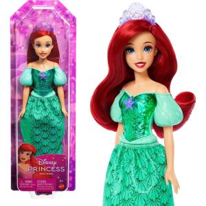 Mattel Disney Princess Ariel Doll in Sparkling Fashion with Removable Skirt, Tiara and Shoes, Posable & Collectible, Inspired by the Little Mermaid(Ariel)