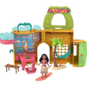 Mattel Disney Princess Toys, Moana Storytime Stackers Doll House with Moana Small Doll, 1 Animal Friend & 9 Accessories, Inspired by Disney Movie