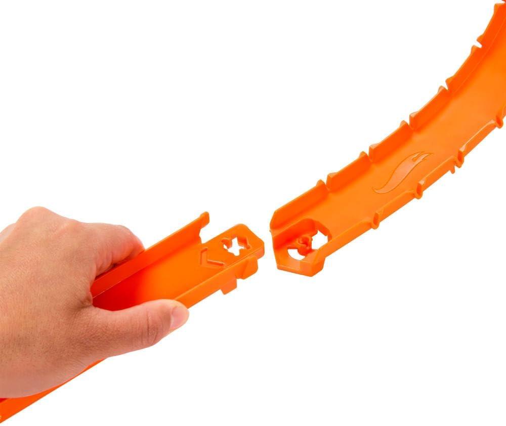 imageHot Wheels Toy Car Track Set Track Creator Deluxe Pack amp 2 164 Scale DieCast Vehicles 25 Feet of Different Length Speed Snap Track amp Connectors Amazon Exclusive