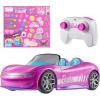 imageHot Wheels Barbie RC Toy Car RemoteControl Pink Convertible Can Hold 2 Barbie Fashion Dolls amp Trunk Opens for Storage Sticker Sheet for CustomizingCar