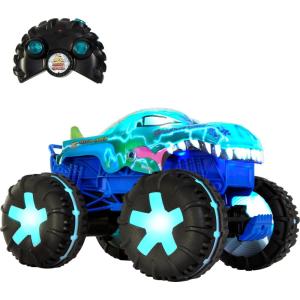 Hot Wheels Monster Trucks 1:15 Scale Mega-Wrex Alive Battery-Powered RC Vehicle with Lights & Sounds(Mega-Wrex)