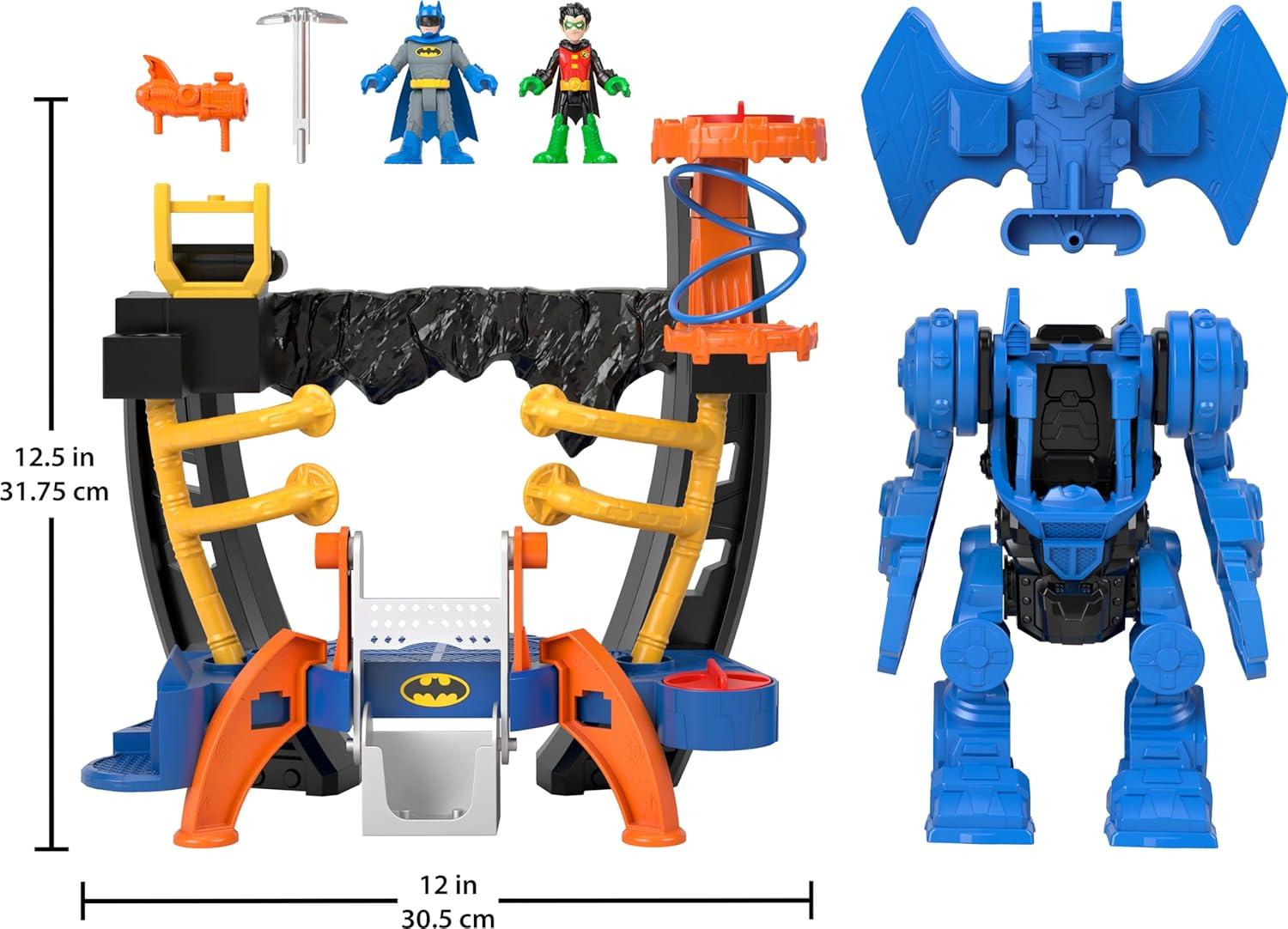 imageFisherPrice Imaginext DC Super Friends Batman Toy Robo Command Center Playset amp Figures Detachable 10inch Robot for Kids Ages 3 Years