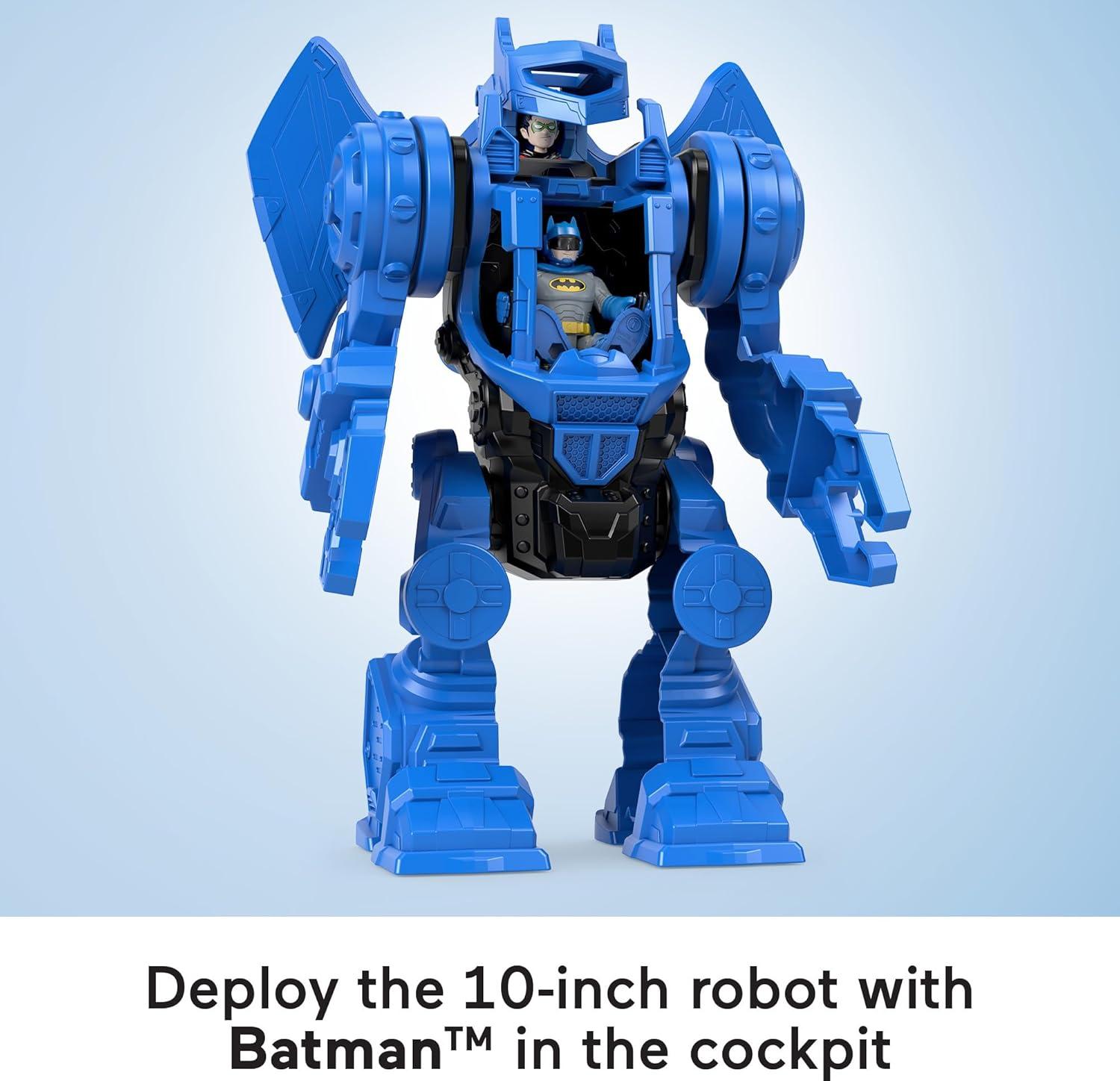 imageFisherPrice Imaginext DC Super Friends Batman Toy Robo Command Center Playset amp Figures Detachable 10inch Robot for Kids Ages 3 Years