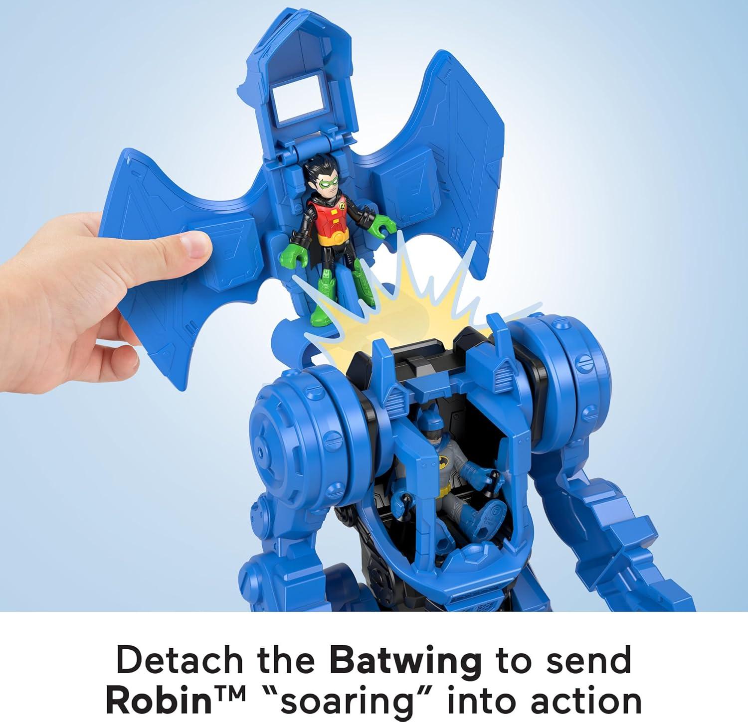 imageFisherPrice Imaginext DC Super Friends Batman Toy Robo Command Center Playset amp Figures Detachable 10inch Robot for Kids Ages 3 Years