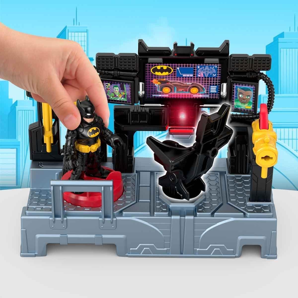 imageFisherPrice Imaginext DC Super Friends Batman Toys Bat Command Center Playset with Lights for Preschool Kids Ages 3 Years