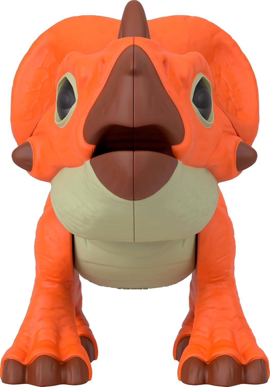 imageFisherPrice Imaginext Jurassic World Dinosaur Action Figure with KidActivated Motion amp Growing Spikes 775inch Aquilops Dino ToyAquilops