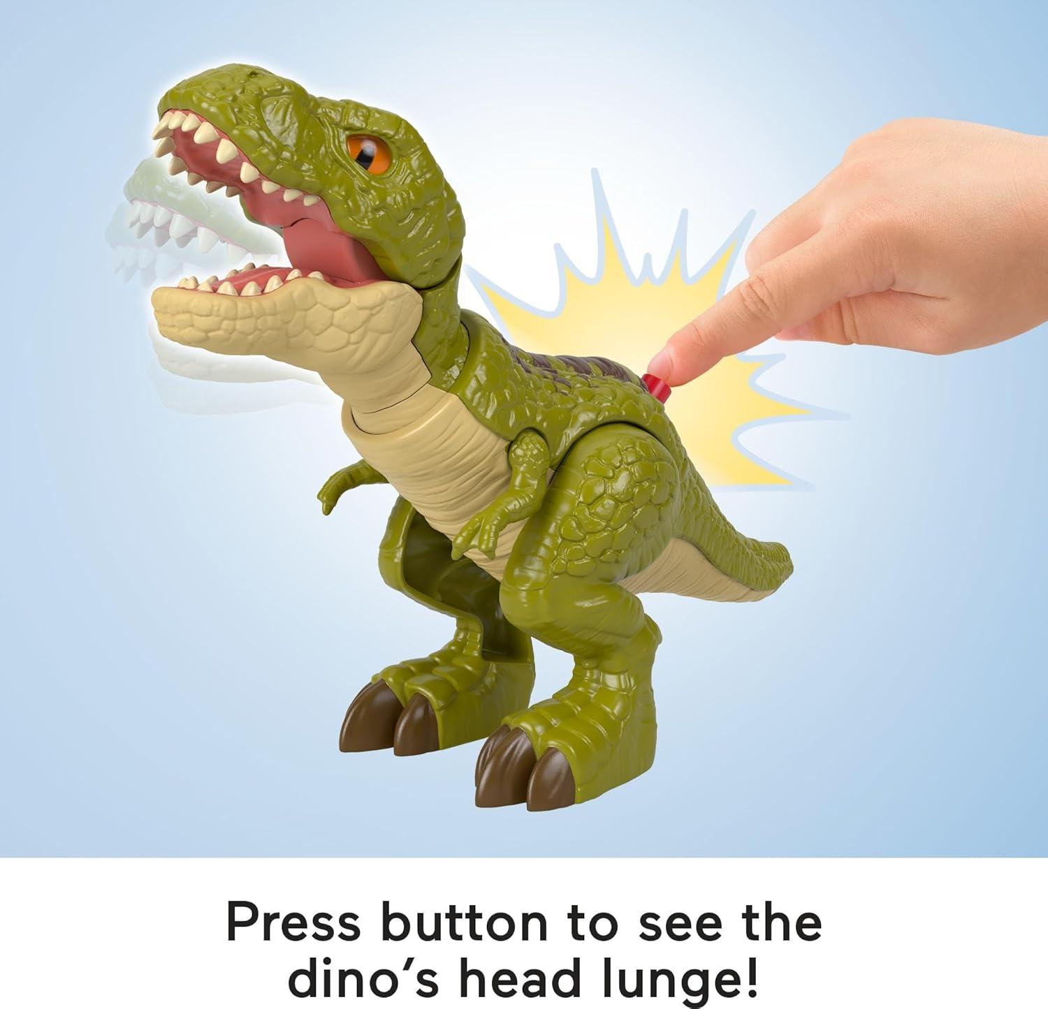 imageFisherPrice Imaginext Jurassic World Dinosaur Action Figure with KidActivated Motion amp Growing Spikes 775inch Aquilops Dino ToyT Rex