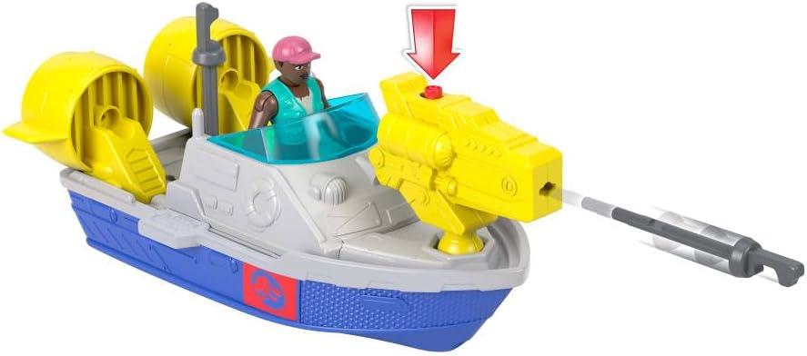 imageFisherPrice Imaginext Jurassic World Rebirth Action Figure Set with 1 3inch Human 5 Dinosaurs Toy Launcher amp Accessories