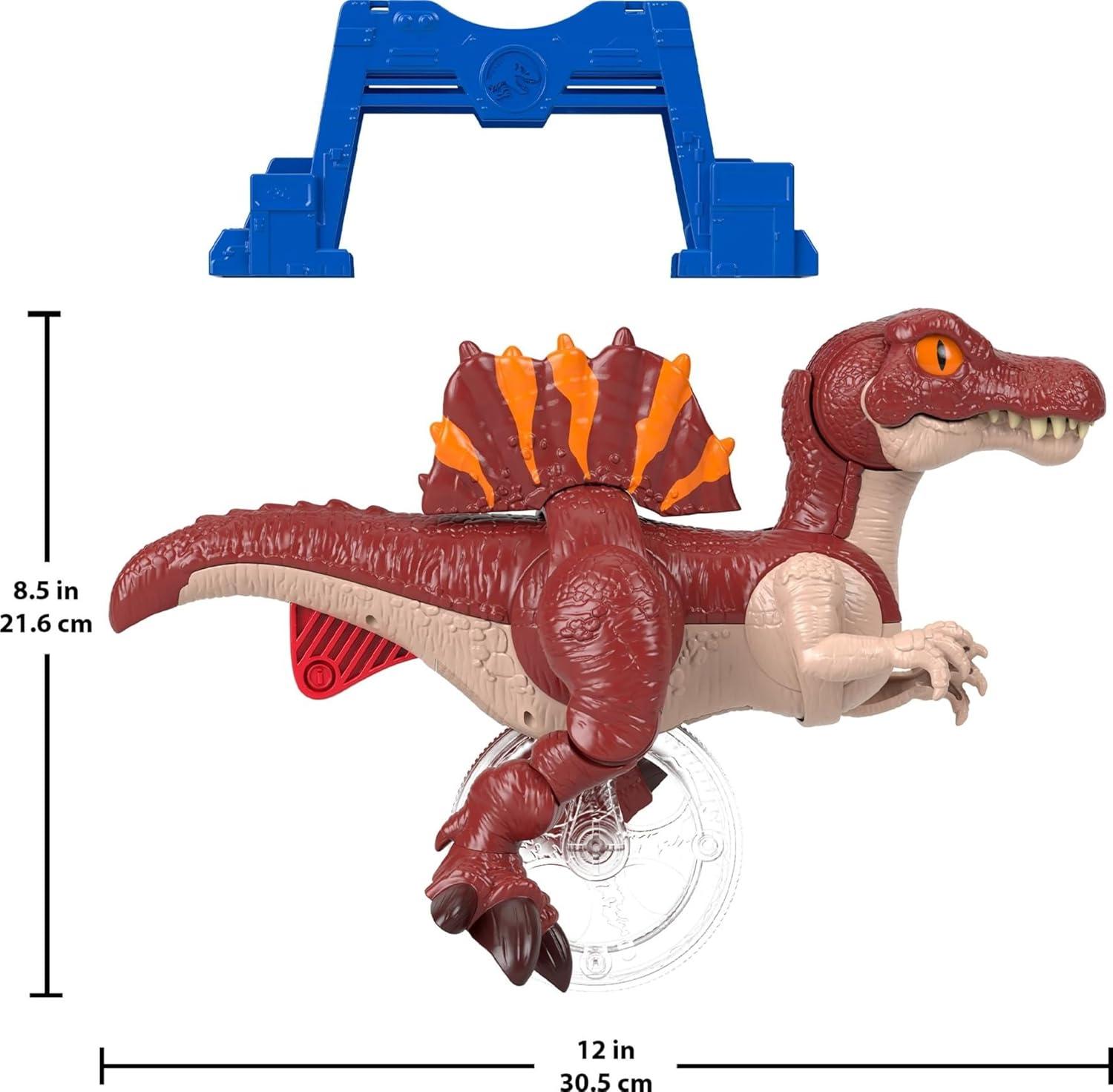 imageFisherPrice Imaginext Jurassic World Rebirth Dinosaur Toy Sprinting Spinosaurus Figure with Lunge amp Chomp Motion 9 Inches Tall