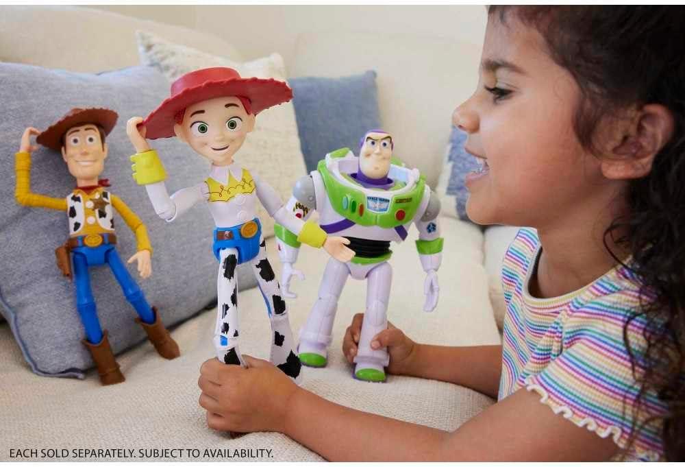 imageMattel Disney Pixar Toy Story Large Action Figure Posable Buzz Lightyear Collectible in Spacesuit Look 12inch ScaleJessie