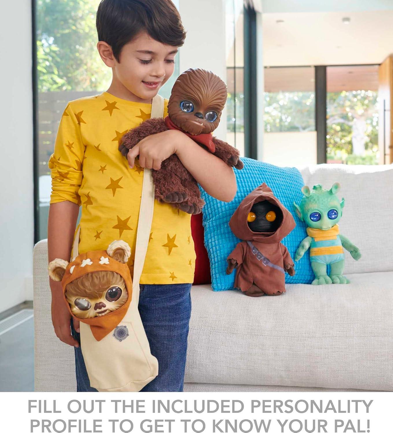 imageMattel Star Wars Galactic Pals Plush Toy Rodian 11inch Soft Doll Set with Carrier amp Personality Profile Card for Personalized ExperienceRodian