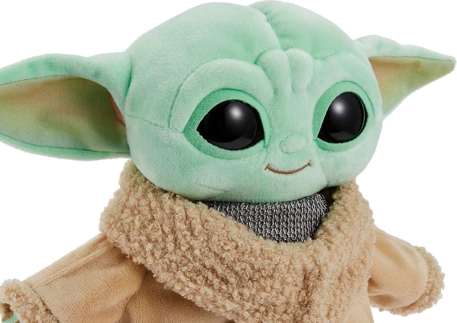 imageMattel Star Wars Grogu Plush with Beskar Armor Soft Doll Inspired by Star Wars Mandalorian Book of Boba Fett Collectible Toy