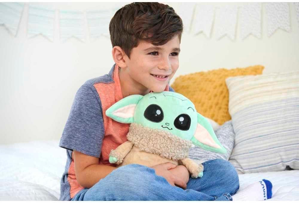 imageMattel Star Wars Jumping Grogu Plush Toy with Jump Action amp Sounds Soft Doll Inspired by Star Wars Mandalorian Book of Boba Fett
