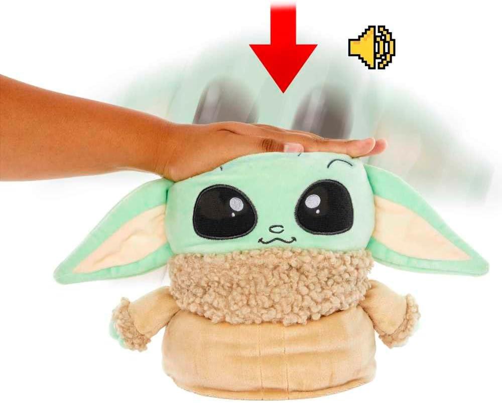imageMattel Star Wars Jumping Grogu Plush Toy with Jump Action amp Sounds Soft Doll Inspired by Star Wars Mandalorian Book of Boba Fett