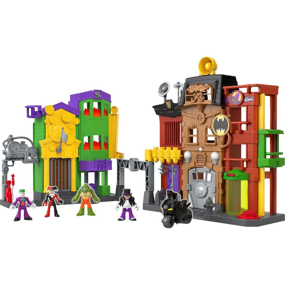 imageFisherPrice Imaginext DC Super Friends Batman Toy Crime Alley Playset with Figures amp Accessories for Preschool Kids Ages 3 Years Amazon Exclusive