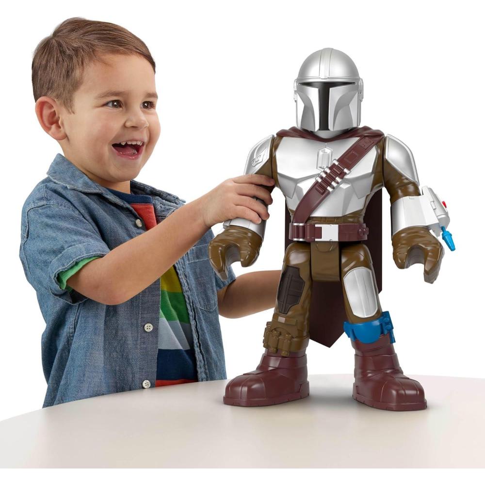 imageFisherPrice Imaginext Star Wars Toy Stormtrooper XXL Figure 16 Inch Tall Poseable Character with Launcher for Kids Ages 3 YearsMandalorian XXL