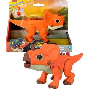 Fisher-Price Imaginext Jurassic World Dinosaur Action Figure with Kid-Activated Motion & Growing Spikes, 7.75-inch Aquilops Dino Toy(Aquilops)