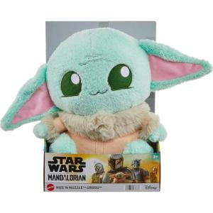 Mattel Star Wars Hug ‘n Nuzzle Grogu Plush Figure with Sound, 10-inch Soft Collectible Toy, Press Hand to Activate