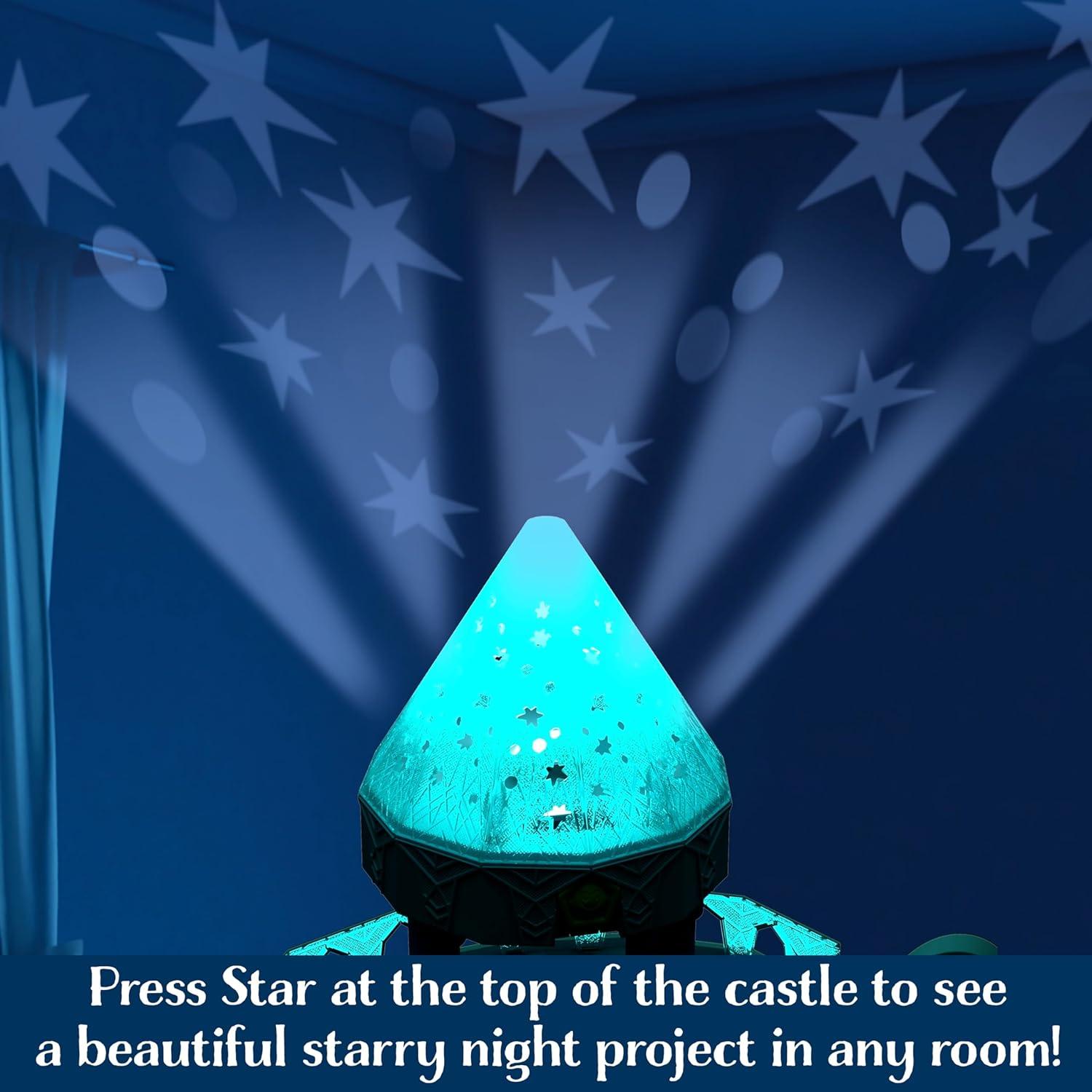 imageMattel Disney Wish Toys Rosas Castle Dollhouse Playset with 2 Posable Mini Dolls Star Figure 20 Accessories LightUp Projection Dome amp MoreRosas Castle