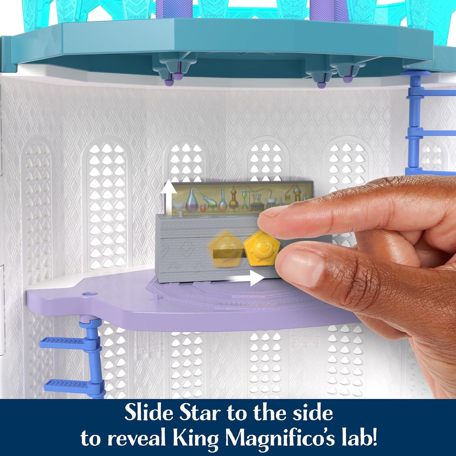 imageMattel Disney Wish Toys Rosas Castle Dollhouse Playset with 2 Posable Mini Dolls Star Figure 20 Accessories LightUp Projection Dome amp MoreRosas Castle