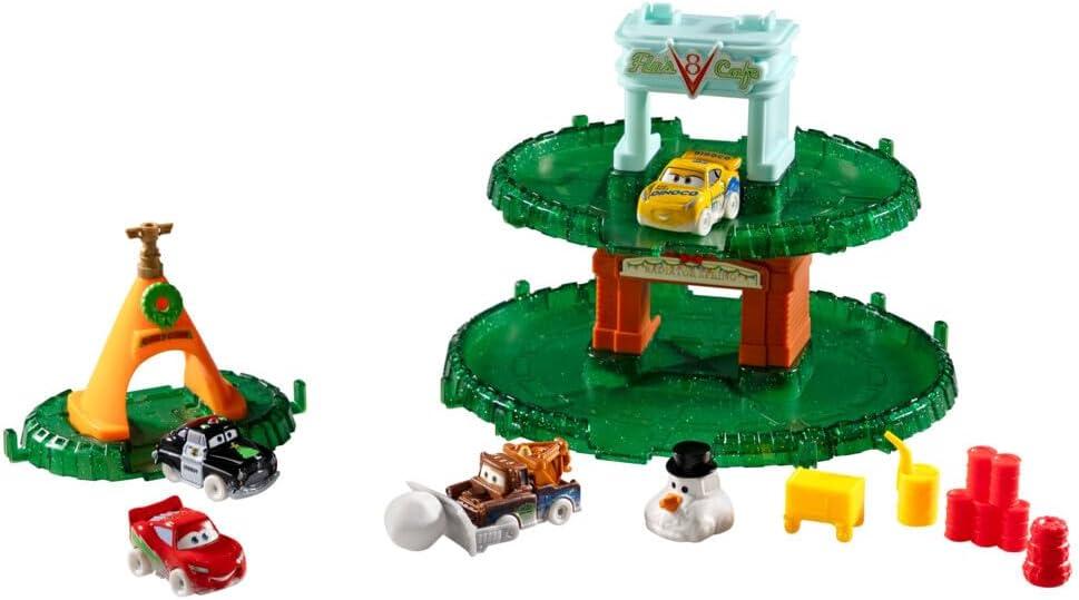 imageMattel Disney and Pixar Cars Minis 2024 Advent Calendar with 24 Pieces Surprises Include 4 Toy Mini Cars Stackable Track amp Storytelling Accessories