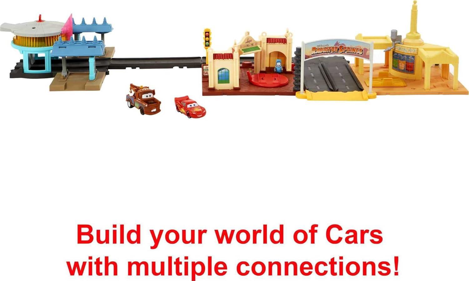 imageMattel Disney and Pixar Cars On The Road Playset with 2 Toy Vehicles amp LightUp Countdown Includes Lightning McQueen amp Mater Truck