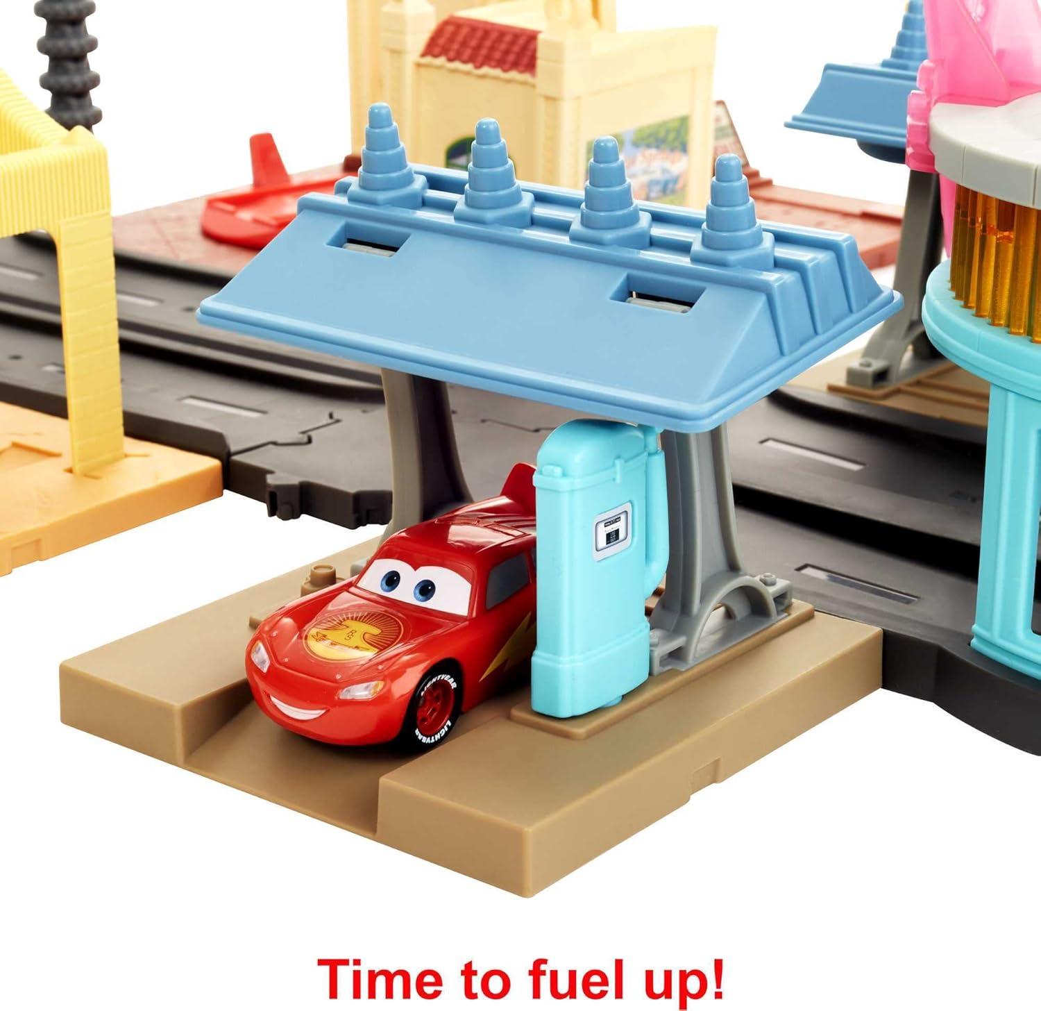 imageMattel Disney and Pixar Cars On The Road Playset with 2 Toy Vehicles amp LightUp Countdown Includes Lightning McQueen amp Mater Truck