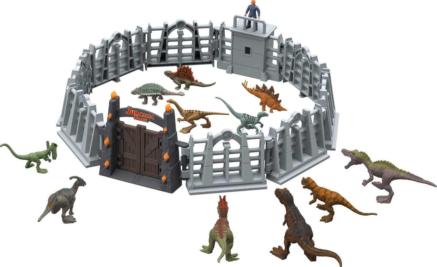 imageMattel Jurassic World Dominion Advent Calendar 24Day Countdown Daily Surprise of Mini Dinos Humans amp Gate Pieces Holiday GiftVersion 2