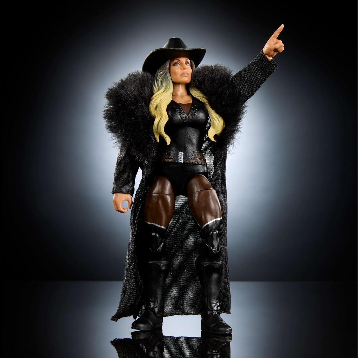 imageMattel WWE Elite Action Figure amp Accessories 6inch Collectible Trish Stratus with 25 Articulation Points LifeLike Look amp Swappable Hands
