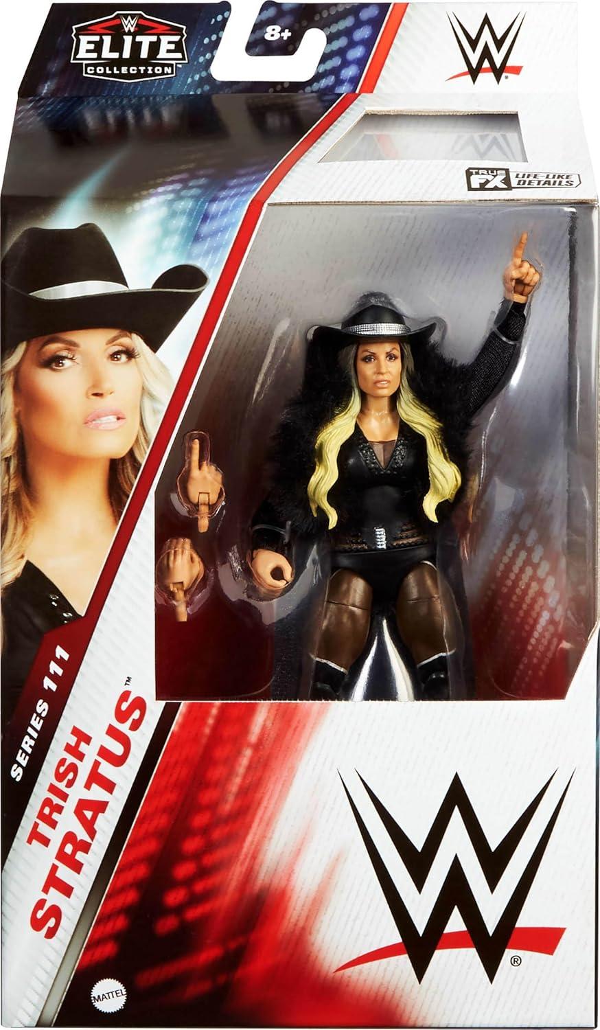 imageMattel WWE Elite Action Figure amp Accessories 6inch Collectible Trish Stratus with 25 Articulation Points LifeLike Look amp Swappable Hands