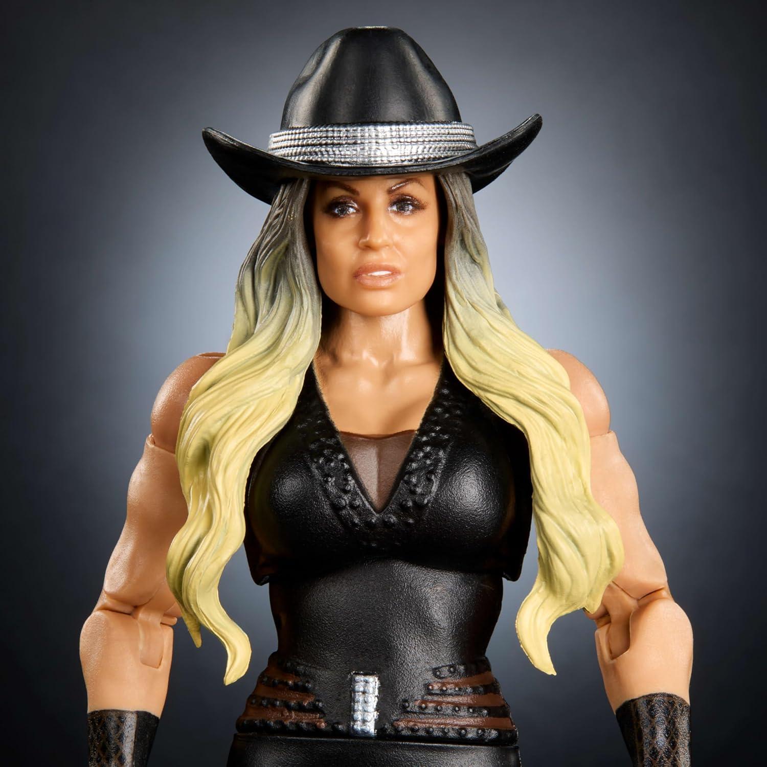 imageMattel WWE Elite Action Figure amp Accessories 6inch Collectible Trish Stratus with 25 Articulation Points LifeLike Look amp Swappable Hands
