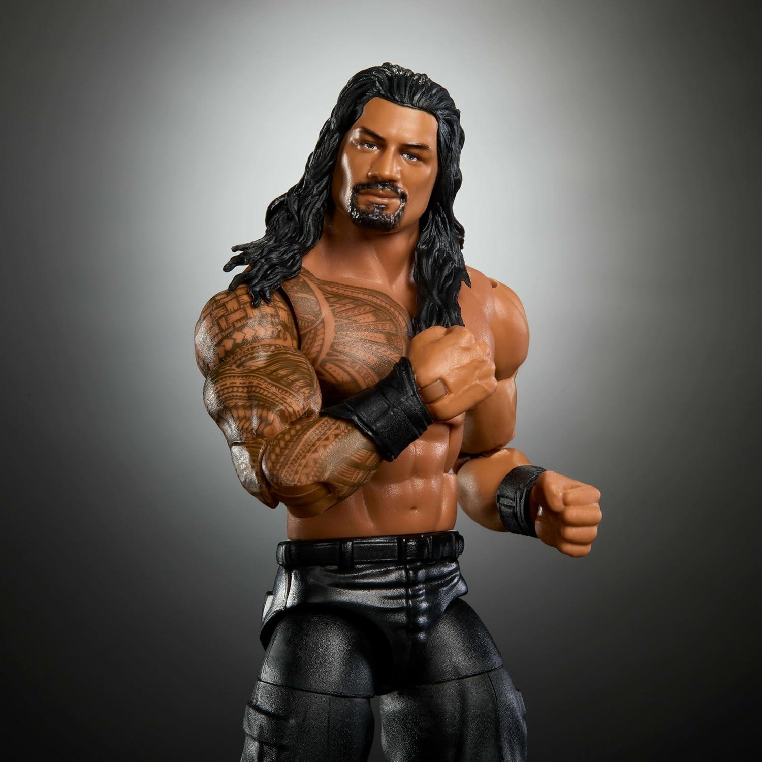 imageMattel WWE Elite Action Figure amp Accessories Greatest Hits 2025 6inch Collectible Roman Reigns with 25 Articulation Points amp Swappable Hands