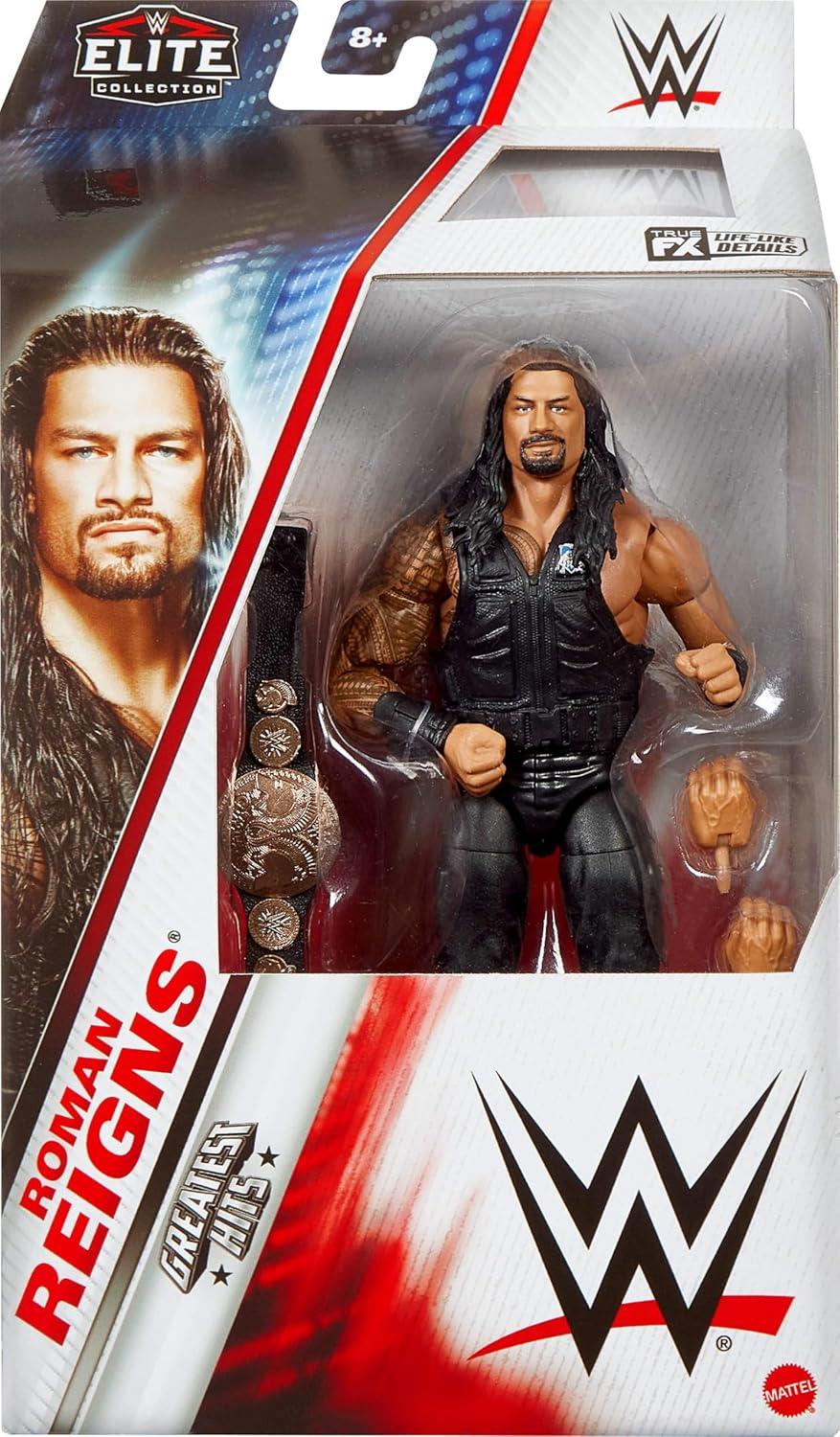 imageMattel WWE Elite Action Figure amp Accessories Greatest Hits 2025 6inch Collectible Roman Reigns with 25 Articulation Points amp Swappable Hands