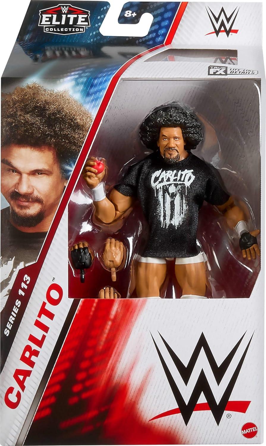 imageMattel WWE Elite Action Figure amp Accessories Series 113 6inch Collectible 6inch Collectible John Carlito with 25 Articulation Points amp Swappable HandsCarlito