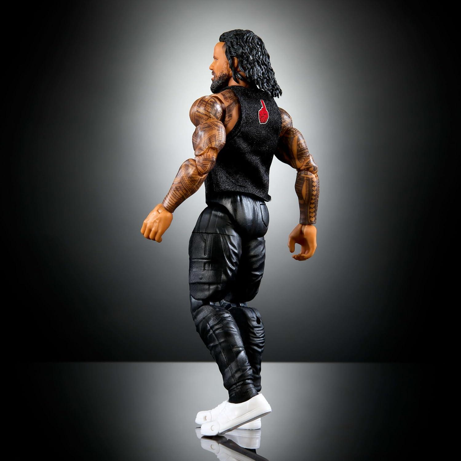imageMattel WWE Elite Action Figure amp Accessories Series 114 6inch Collectible Jimmy USO with 25 Articulation Points amp Swappable Hands