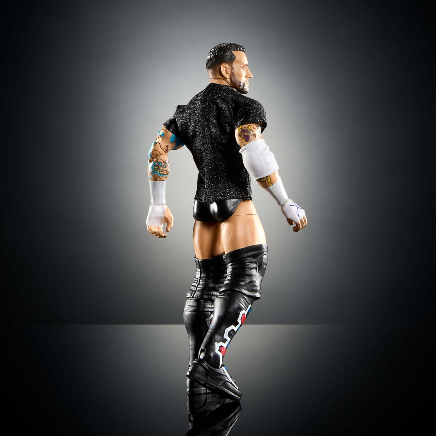 imageMattel WWE Elite Action Figure amp Accessories Series 115 6inch Collectible CM Punk with 25 Articulation Points amp Swappable HandsCM Punk