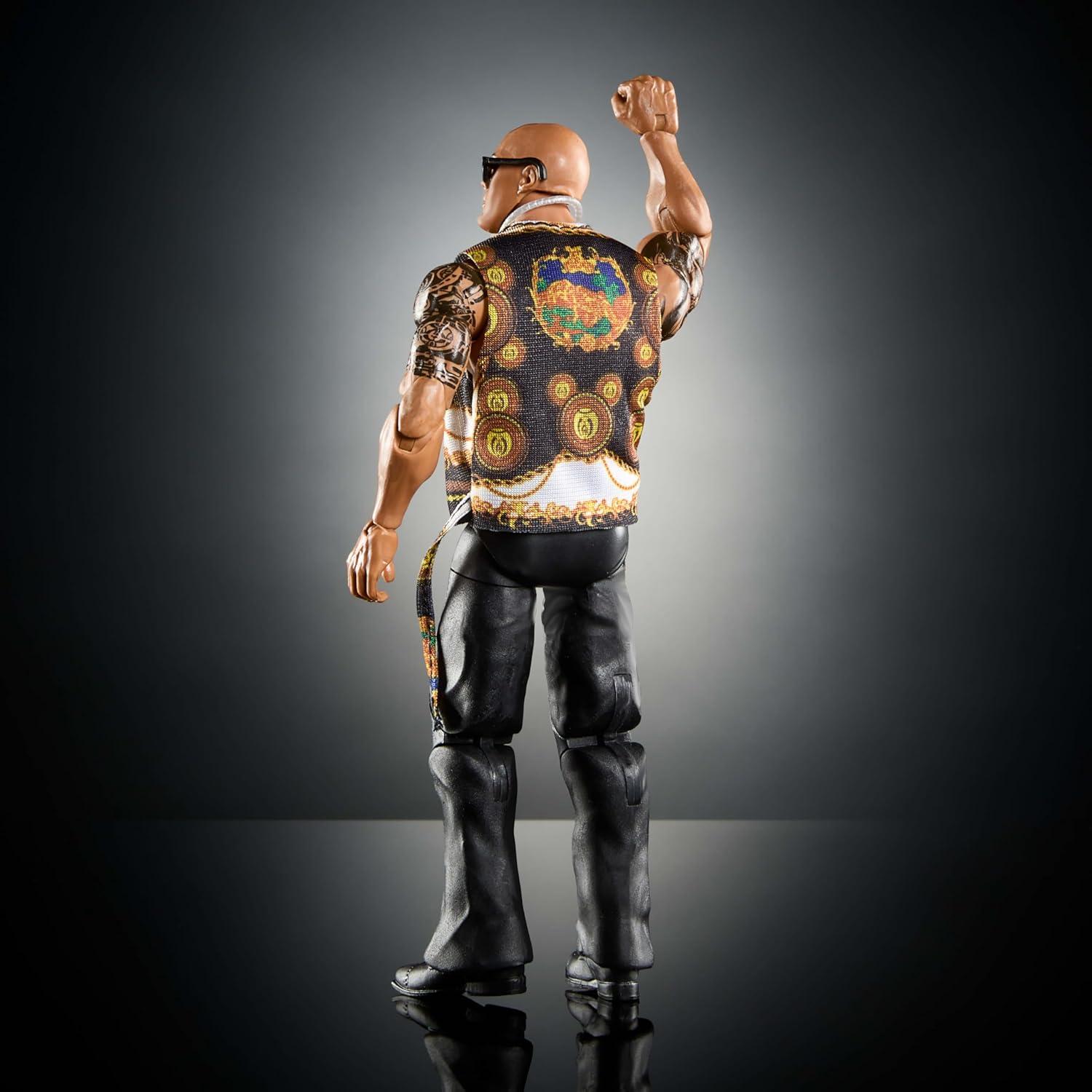 imageMattel WWE Elite Action Figure amp Accessories Series 115 6inch Collectible CM Punk with 25 Articulation Points amp Swappable HandsThe Rock